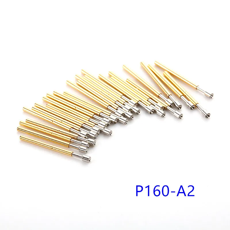 Hot Sales 100PCS/Pack of P160 Series Brass Spring Test Probe with Nickel Plated Needle Diameter Electronic Spring Test Probe