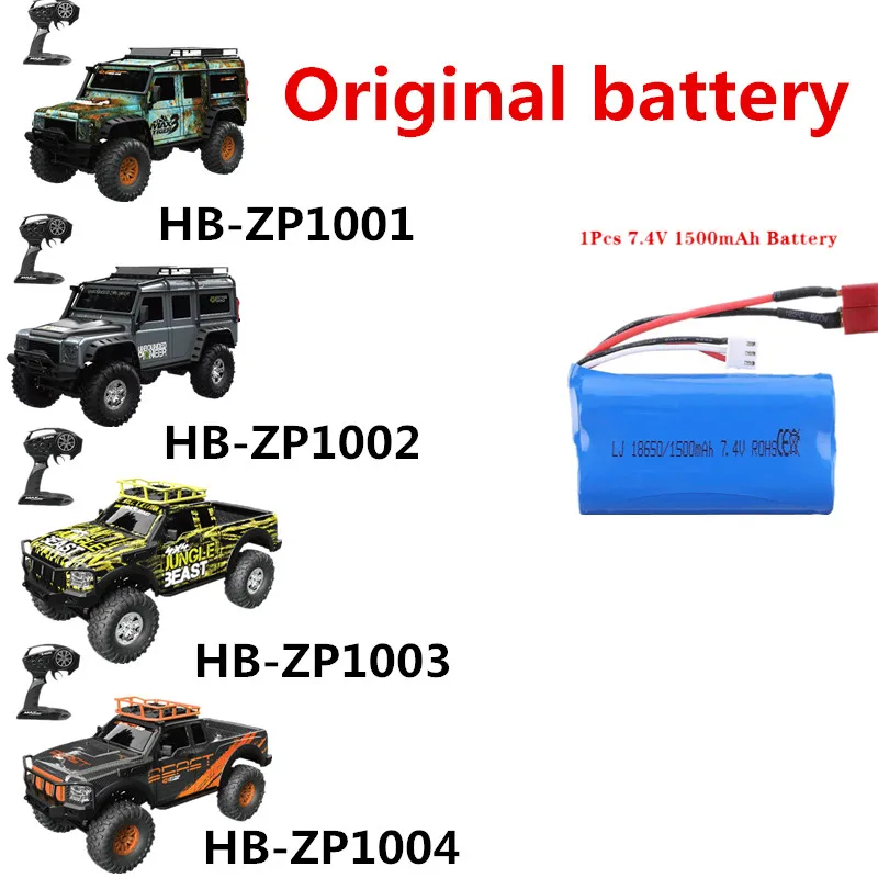 

HB-ZP1001 Toy Car Battery 7.4v 1500mAh 3000mAhOriginal Accessories For HB-ZP1001 HB-ZP1002 HB-ZP1003 HB-ZP1004 Cars Spare Parts