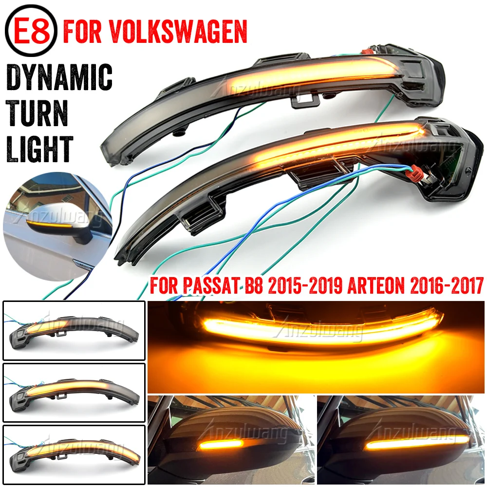 

Для Volkswagen VW Passat B8 2015-2020 для Arteon 2016-2017 динамический указатель поворота светодиодный индикатор бокового зеркала мигалка лампа