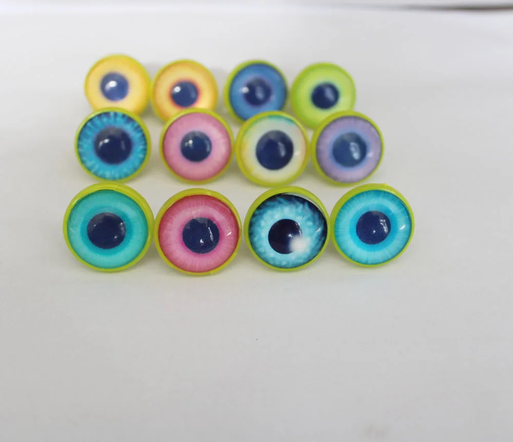 100pcs handmade   14mm 17mm 22mm  glass safety  toy eyes with soft  washer for doll  Crochet wool doll new--style option