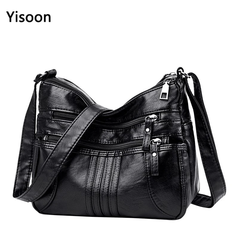 

Casual High Quality PU Leather Women Shoulder Bags Luxury Handbags Women Simple Crossbody Bags Designer Sac A Main