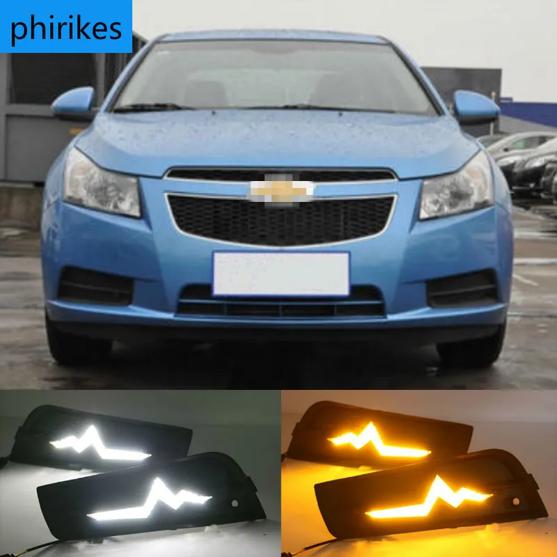 

LED Daytime Running Light DRL For Chevrolet Cruze 2009-2014 High-profile DRL Fog Lamp with Turn Signal Dimmed Light