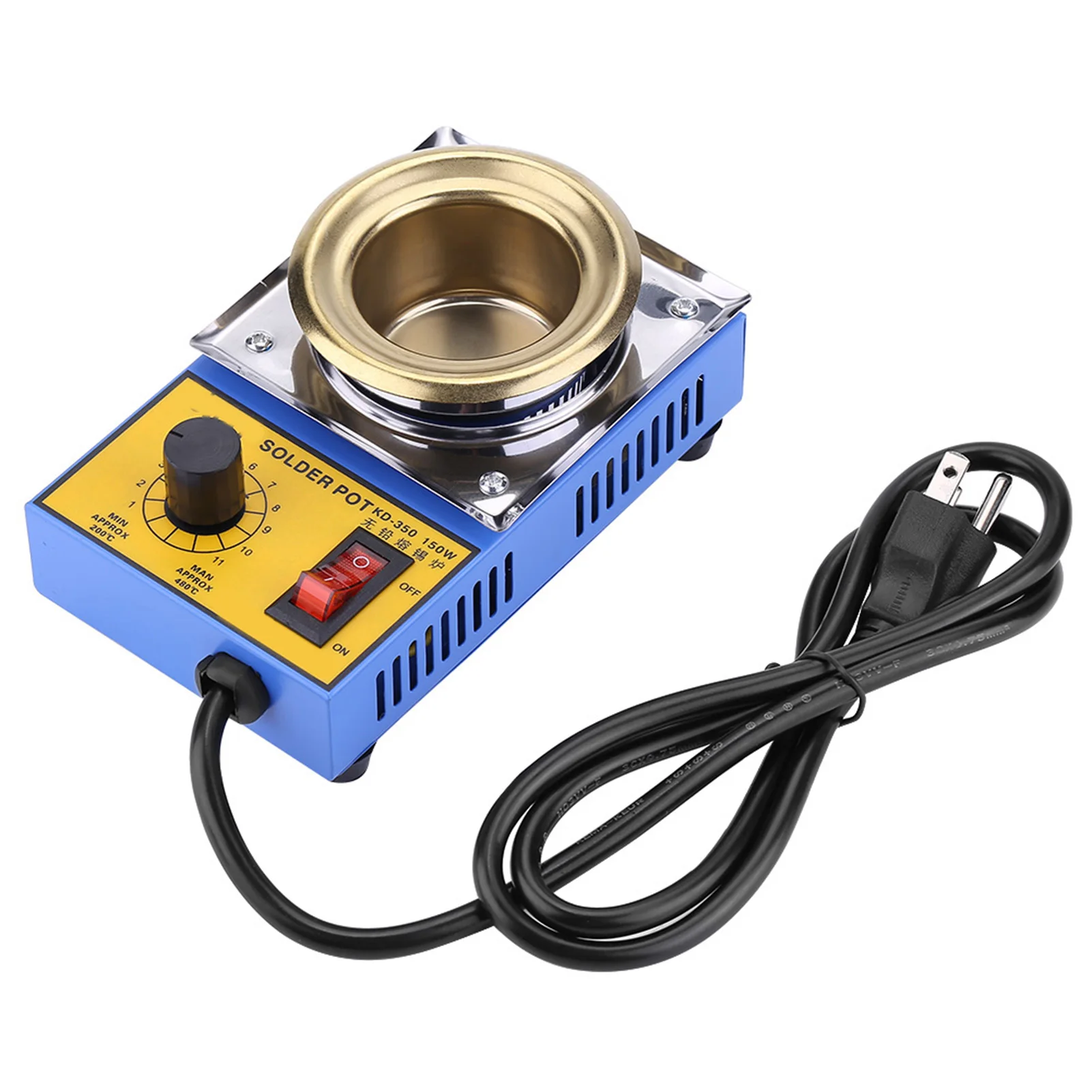 110V 150W Soldering Desoldering Bath Plate 50mm Adjustable Electric Solder Bathfree Solder Pot (US Plug)