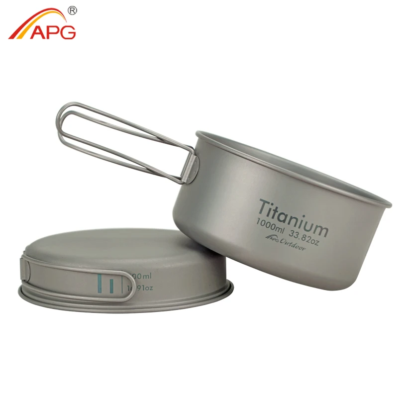 APG 2016 newest ultralight titanium pan and outdoor camping titanium pan enhancing the body resistance