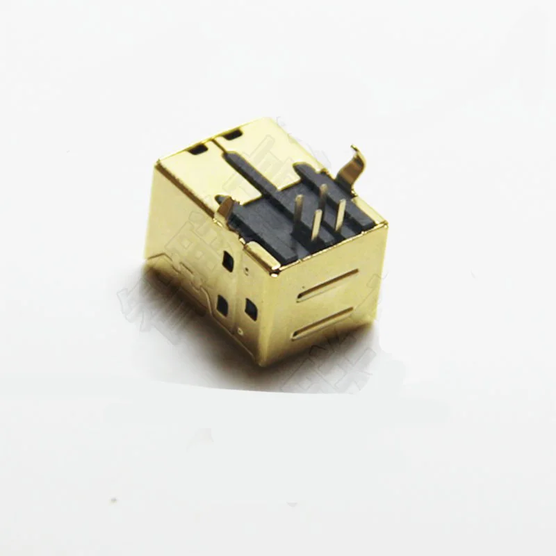20PCS/100Pcs USB B Type 3U Gold plated Jack Connector Printer Port Female Socket Right Angle PCB Connector