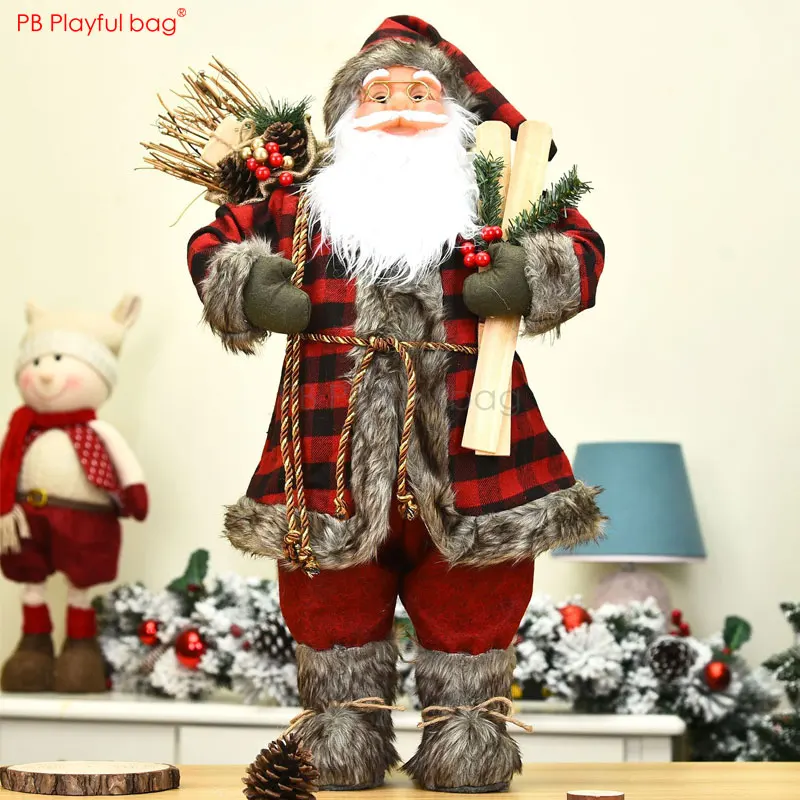 Playful bag Christmas Santa Dolls Festival toy 2020 Christmas ornament New Year decoration Creative Kid's gifts 60/45/30cm AA34