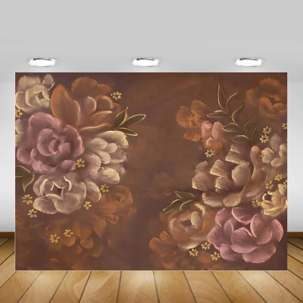 Newborn Floral Baby Portrait Photo Backdrop Photocall Flowers Texture Abstract Children Old Master Background Photography Props