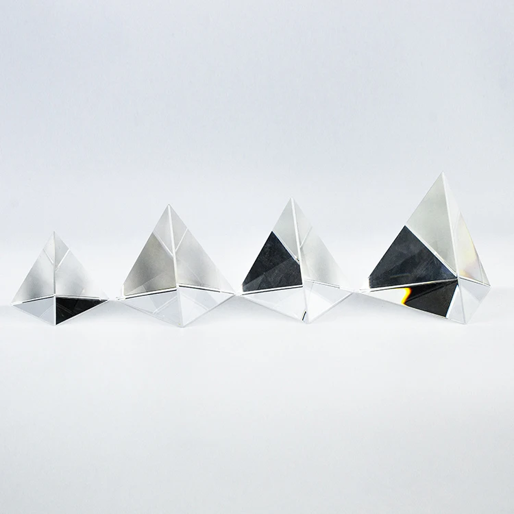 Crystal Pyramid Rainbow Prism, Optical Glass Pyramid, Prism Rainbow, Egyptian Crystal, Science Ornaments