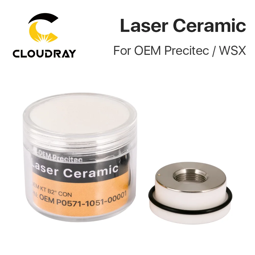 Cloudray KT B2β²β² CON Laser Ceramic Dia. 28mm Nozzle Holder Fiber Laser Cutting Head Nozzle Holder for OEM Precitec Laser Head