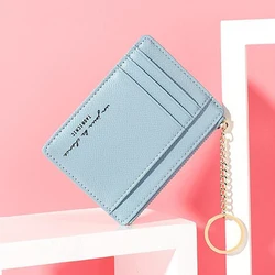 New Women Wallets Zipper PU Leather Coin Purse Mini Key Chain Small Wallet Multi-card Bit Card Holder Card Holder Clutch Case