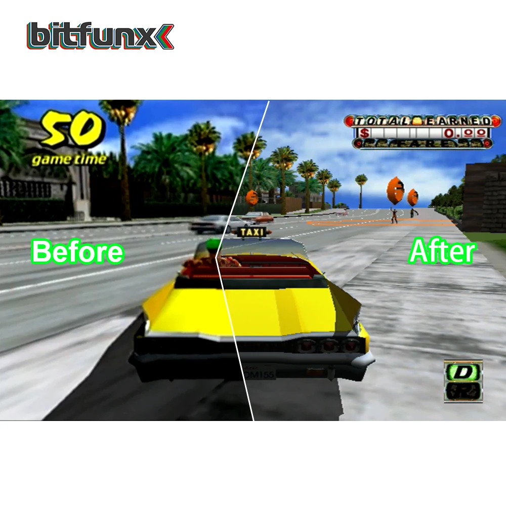 Bitfunx Video and Audio VGA to Digital HDMI-compatible Adapter for SEGA Dreamcast Game Console NTSC And PAL