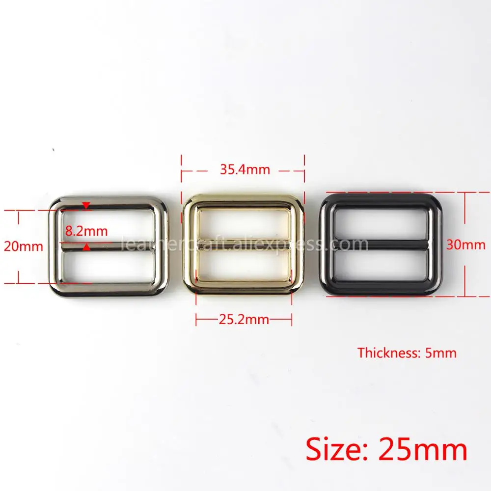 1x Metal Cast Tri-Glide Buckle 3 Bar Adjuster Slider Middle Center Bar Buckle for Leather Craft Bag Backpack Shoulder Strap Belt