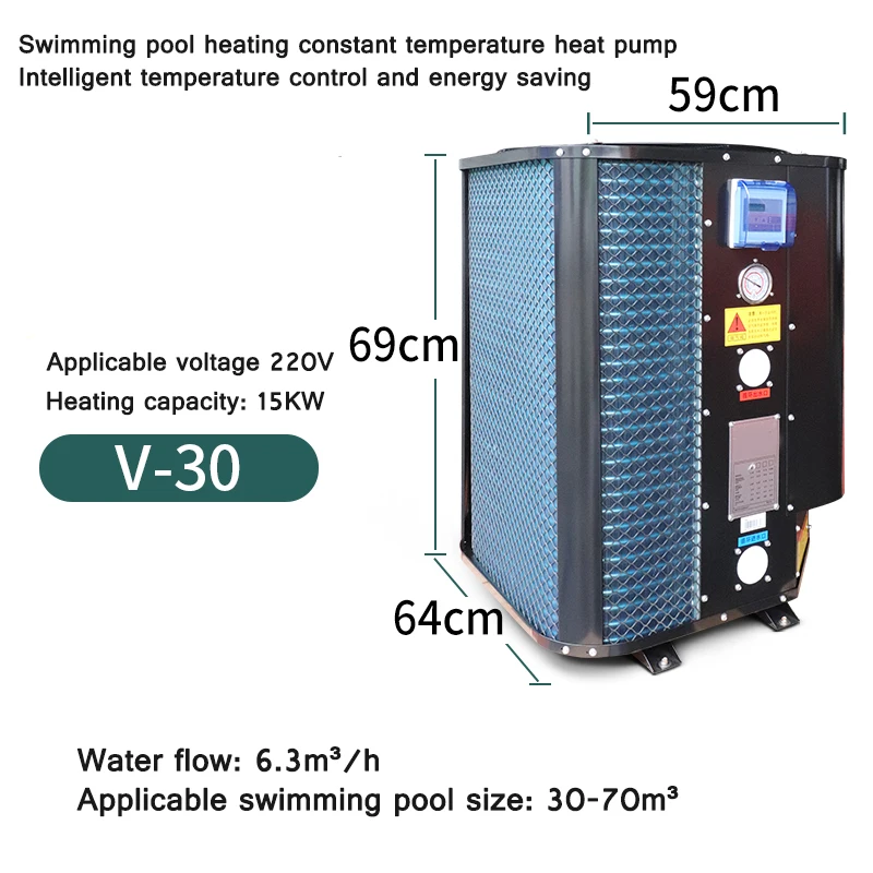 V-30 equipamento de aquecimento doméstico piscina 220v banho aquecedor temperatura constante piscina do bebê bomba calor energia ar