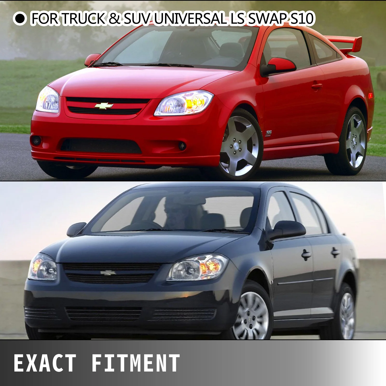 SucceBuy العادم تحويل مبادلة رأس لشاحنة شيفروليه جي إم سي LS1 LS2 LS3 LS6 أنبوب طويل رأس العادم المنوع مجموعة ث/طوقا #2