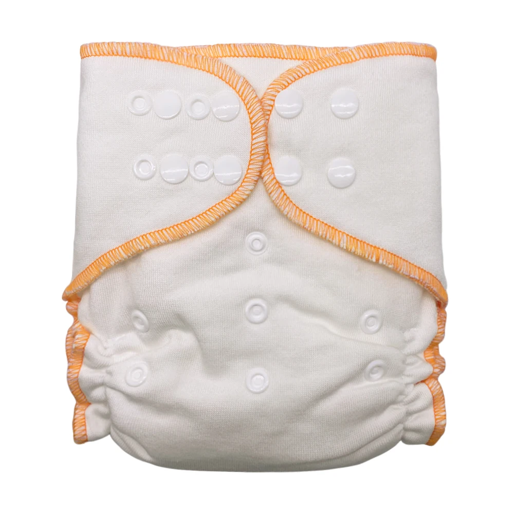 Goodbum Washable Adjustable Bamboo Cotton AI2 Diaper Cloth Diaper Double Row Snaps Cloth Nappy For 3-15KG Baby