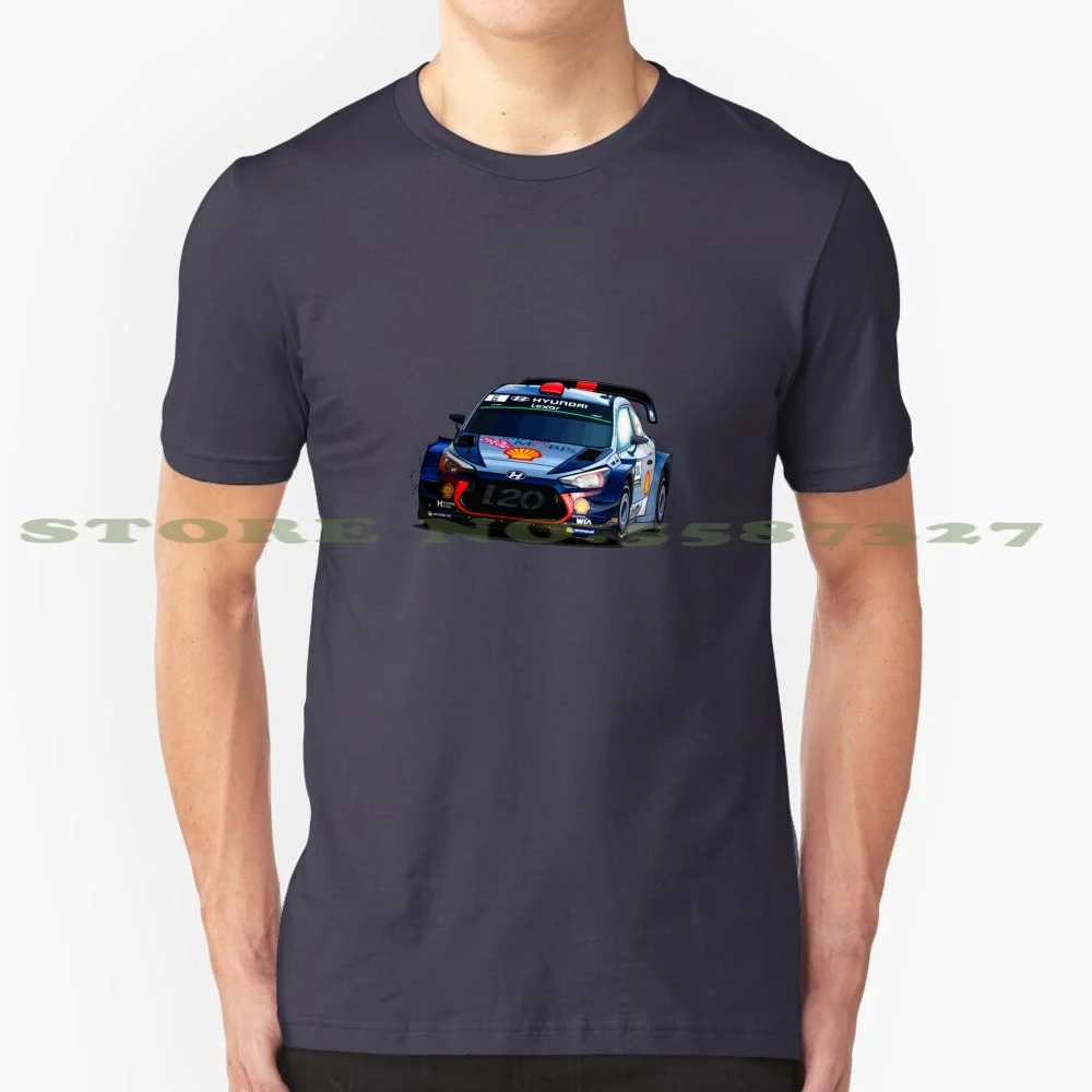 I20 Wrc-2018 100% Cotton T-Shirt I20 Wrc Hyundei Thierry Neuville Dani Sordo Rally Loeb Sebastien Mobis Repsol Lexar World