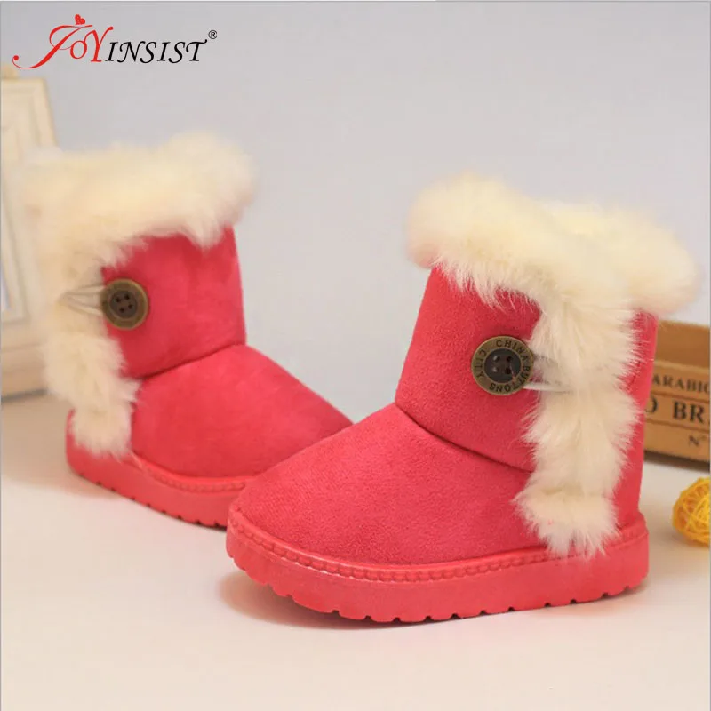 Winter Baby Boys And Girls Shoes Kids New Fashion Snow Boots Warm Cotton Thick Buckle Strap Shoes Children Clothing