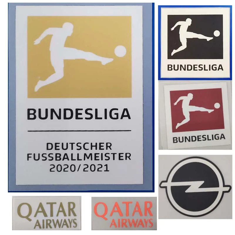 20-21 21-22 22-23 23-24 10 Years Bundes Liga Deutscher Fussball Meister Patch Heat Transfer Soccer Gold Color Champions Badges