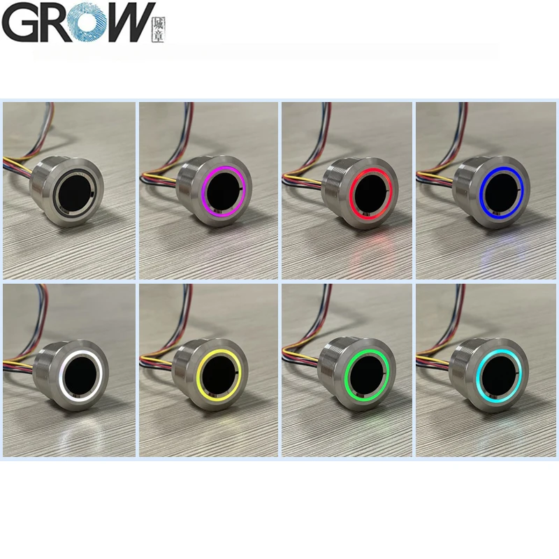 GROW R503-5V RGB LED DC5V UART Interface MX1.25-6pin Waterproof Capacitive Fingerprint Module Sensor Scanner For Arduino Android