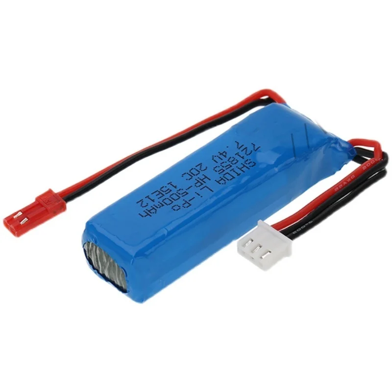 2 Buah/Lot Baterai Li-po 7.4V 500MAh untuk Suku Cadang Pesawat RC Tanpa Sikat XK A160 A160,0018