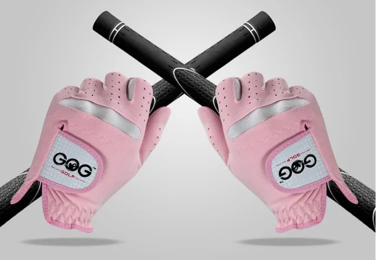 

Ladies golf gloves pink cloth ultra-slim professional golf glove