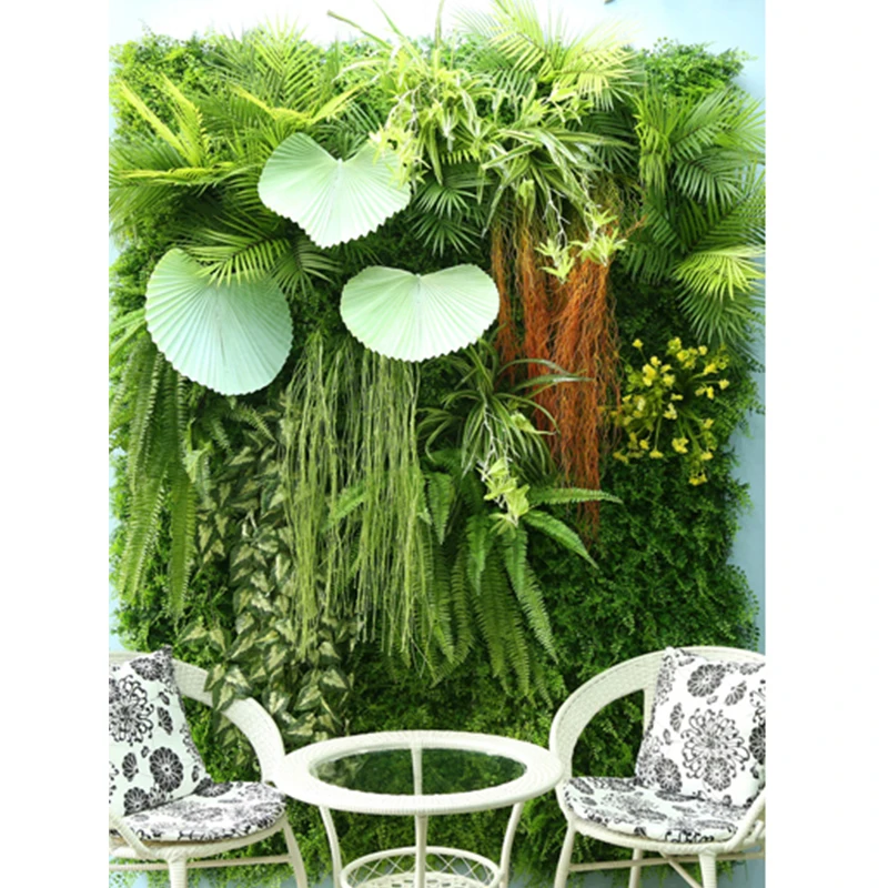 Artificial turf plant wall, everlasting green, grass wall Christmas wedding decoration, exhibition hall hotel exhibition, store