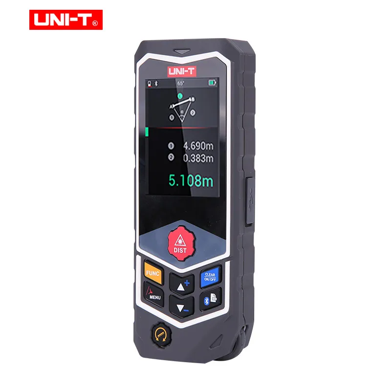 UNI-T LM120D PRO مقياس مسافات الليزر عجلة نوع المدى مكتشف الليزر مسطرة إلكترونية / قراءة الصوت مع بلوتوث