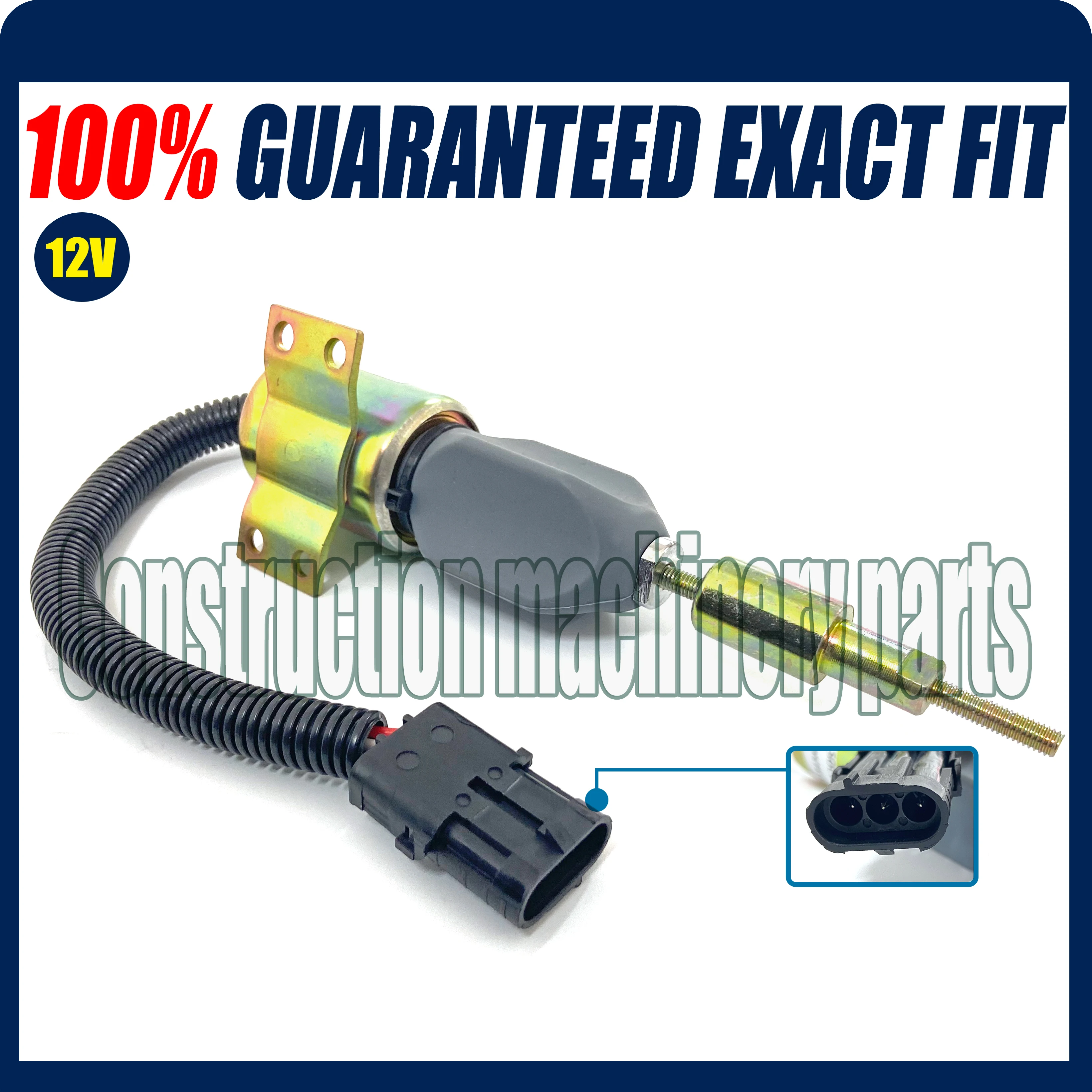 1751ES-12E6ULB1S5 Fuel Shutdown Solenoid Valve 3357411 F1HZ-9N392A F1HZ-9N392-A For Ford 7.8L  12V