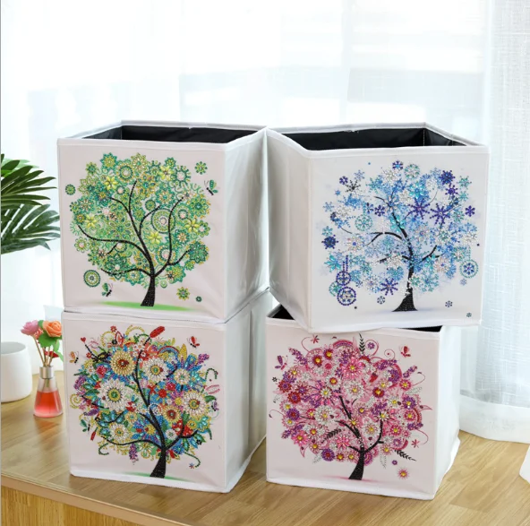 

Free Shipping 5D Diamond Painting Storage Box Toy Organizer Foldable Partial Drill Special-Shaped 1PC Pastoral Scenic Patterns