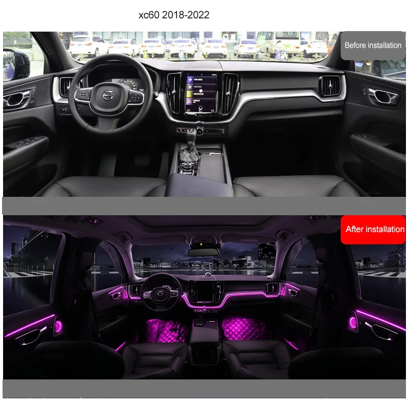 for volvo XC90 atmosphere light S90 V90 XC60 S60 V60 car interior decoration atmosphere light interior modification