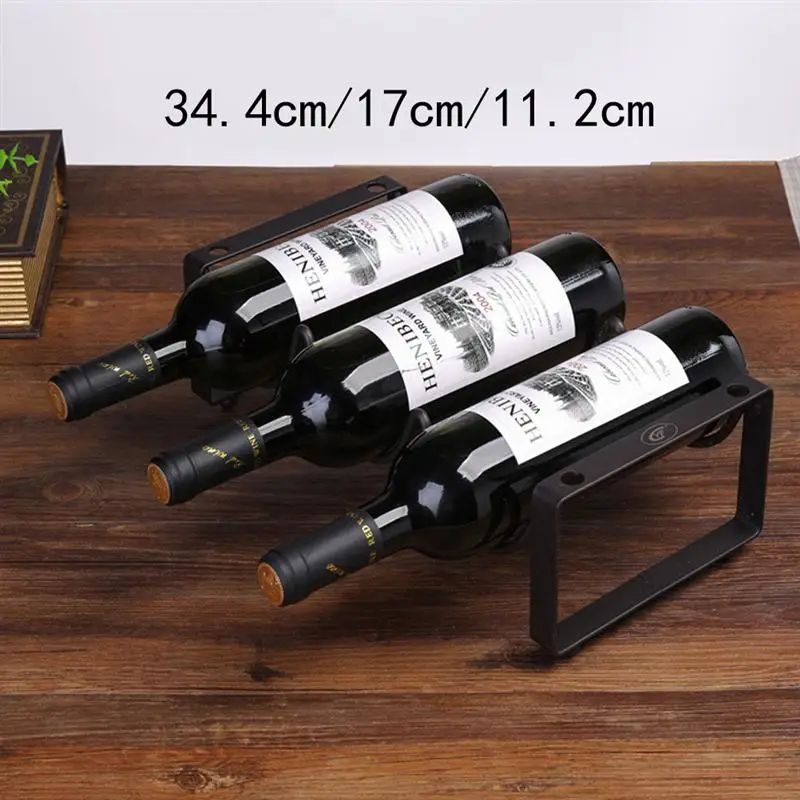 Iron Shelving Superimposed Wine Bottle Holder Multi-bottle Wine Rack Bar Stand For Cabinet Decoration New Year 2022 Christmas