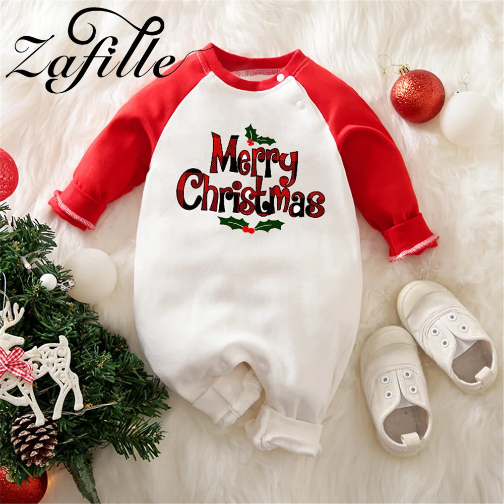 Zafille-Fato de ano novo para recém-nascido, macacão infantil, roupas de meninos e meninas, meu primeiro Natal, macacão de bebê, outono, inverno,