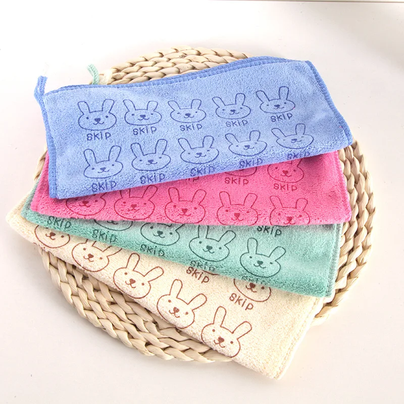 3 pcs/lot Baby Towel Cute Superfine Fiber Kid Bath Towels Washcloth Square Towel Children Kitchen Bathroom Wipe Wash Cloth Gift