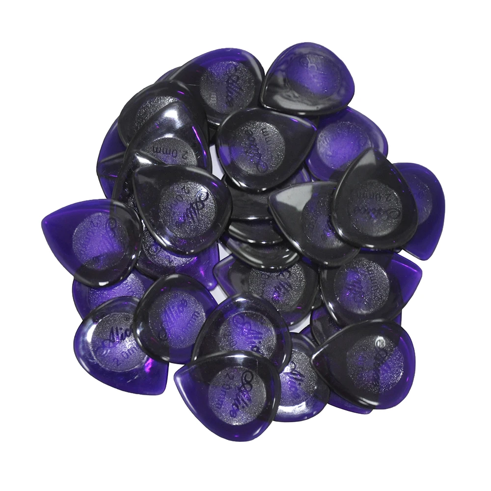 50pcs Heavy 2mm Teardrop Waterdrop Guitar Picks Plectrums For Electric Guitar Jazz Purple