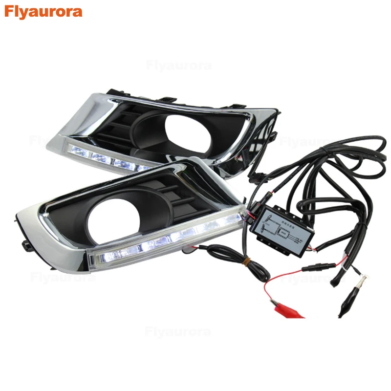 2pcs Car Style Led Daytime Running Turning Signal Light Drl Fog Lamp For Toyota Camry 2009 2010 2011 2012 2013 2014 2015 2016-19