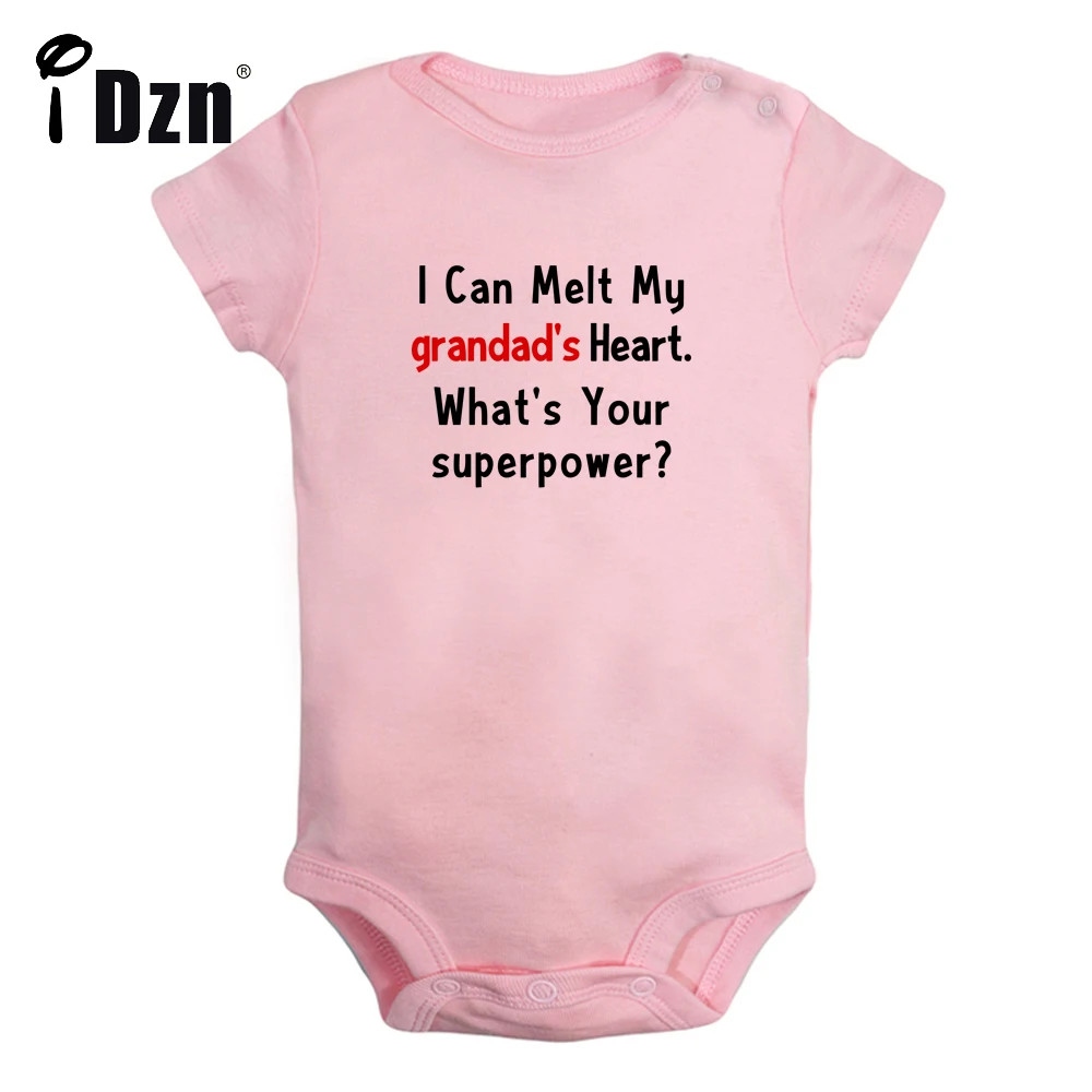 

I Can Melt My Grandads Heart Whats Your Superpower Cute Bodysuit Funny Printed Clothing Baby Boys Rompers Baby Girls Jumpsuit