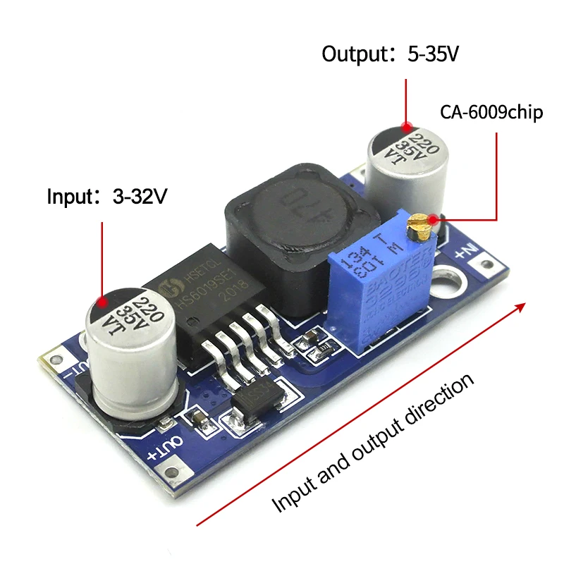 10pcs/lot Adjustable POWER MODULE xl6009 DC-DC Buck Regulator Converter Reduced Voltage Regulator Power Module