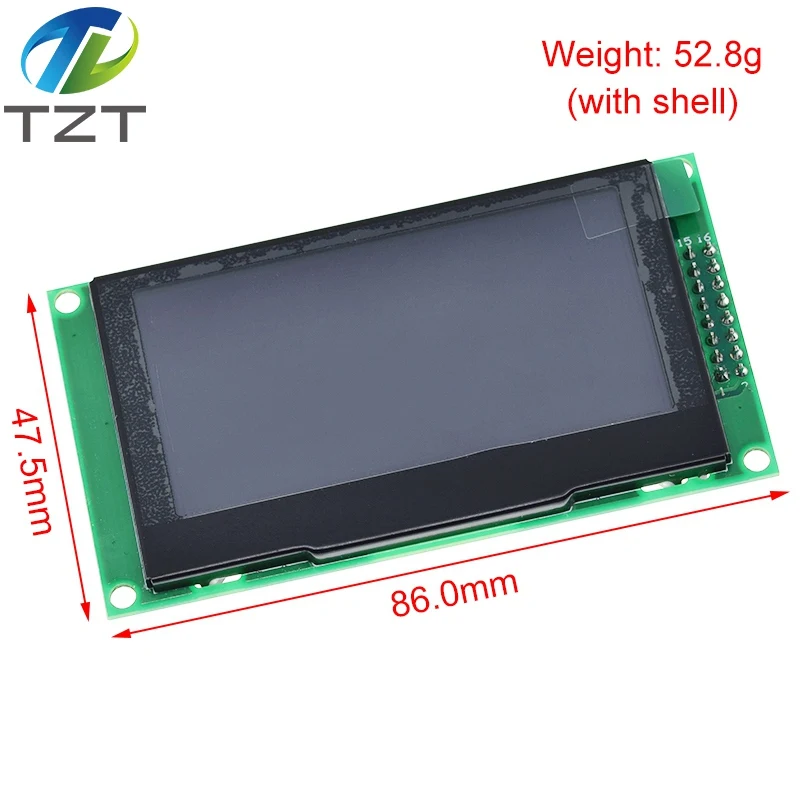 TZT 2.7 Inch OLED Display Module Resolution 128*64P SSD1322 16Pin SPI PM Material SPI 16 Levels Of Gray For Arduino