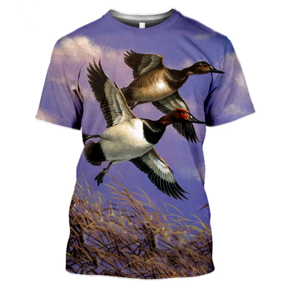 3D Print Harajuku T-Shirt Summer Animal Hunting Partridge Bird Fashion Casual Men\'s tshirt Chukar Short sleeve Streetwear Unise