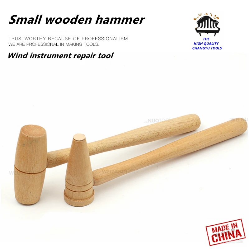 Wind Instrument Repair Tool, Small Wooden Hammer, Double-headed Saxophone Clarinet, Maintenance Adjustment