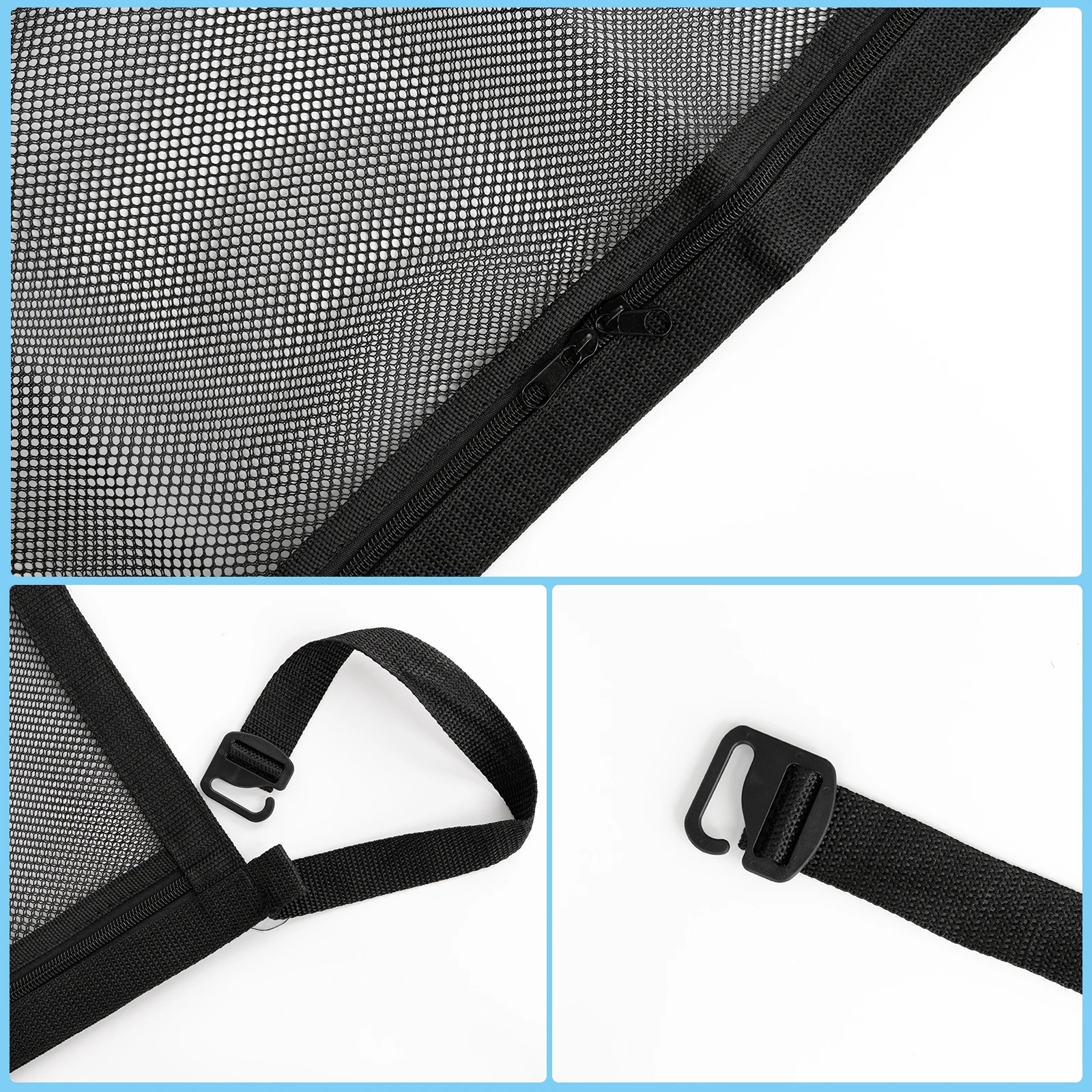 Car Ceiling Storage Net Interior Cargo Roof Breathable Portable Pouch Mesh Bag Luggage Hammock Stowing Tidying For Jeep Wrangler