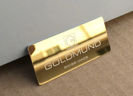 Goldmundโลโก้ (53มม.* 23มม.* 1มม.) เหมาะสำหรับเครื่องขยายเสียงกรณี