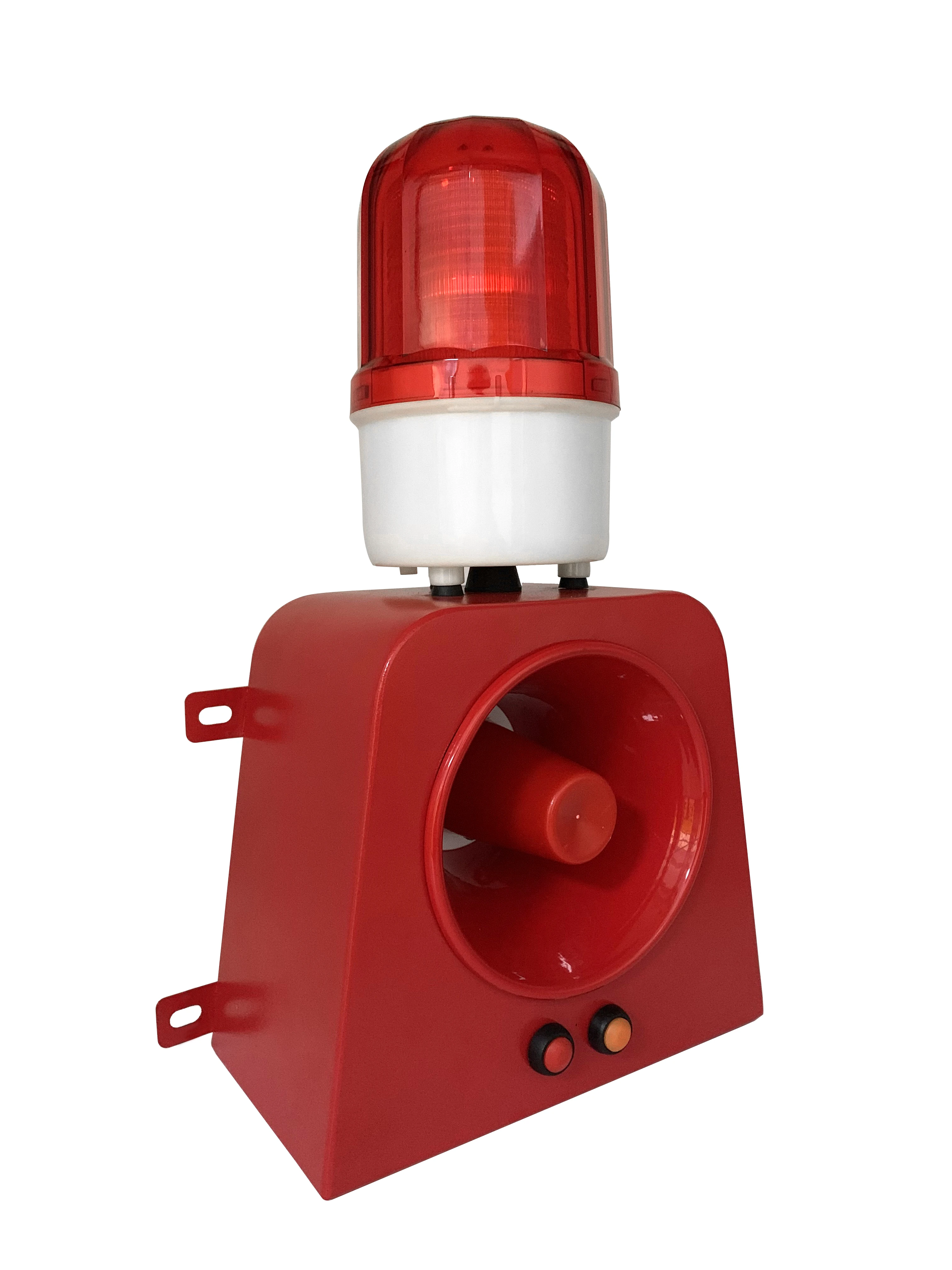 220V Acousto-optic Alarm Sound and Light Alarm with Strobe for Driving Crane School Fire Industrial Horn Siren Voice Horn(RED)
