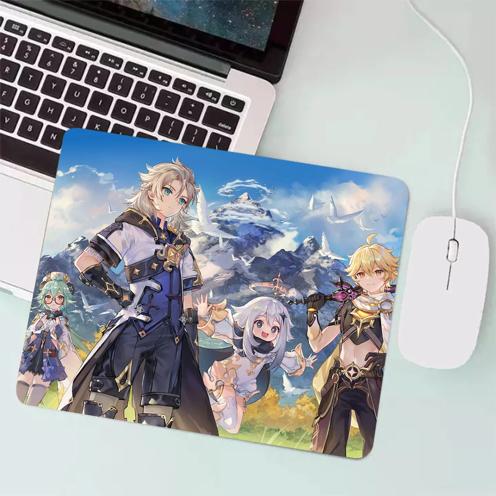 Genshin Impact Albedo Small Gaming Mouse Pad Gamer Keyboard Mousepad Computer Mouse Mat Laptop Carpet Anime Mause pad Desk Mat