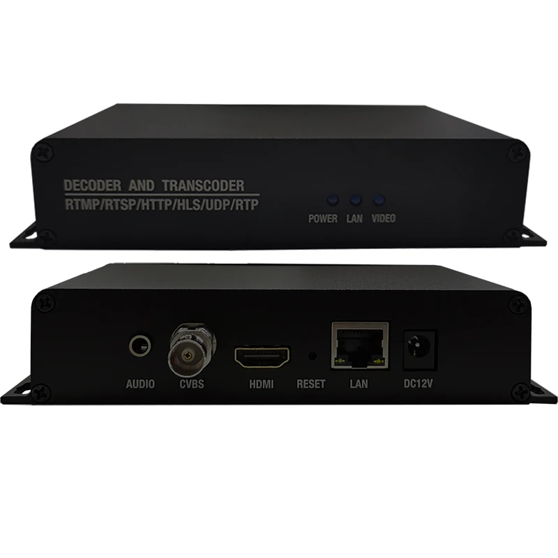 SRT H265 H264 Professional Video IPTV Live Streaming Media Decoder 4K 60fps decoding and Transcoder 1080P 60fps transcoding