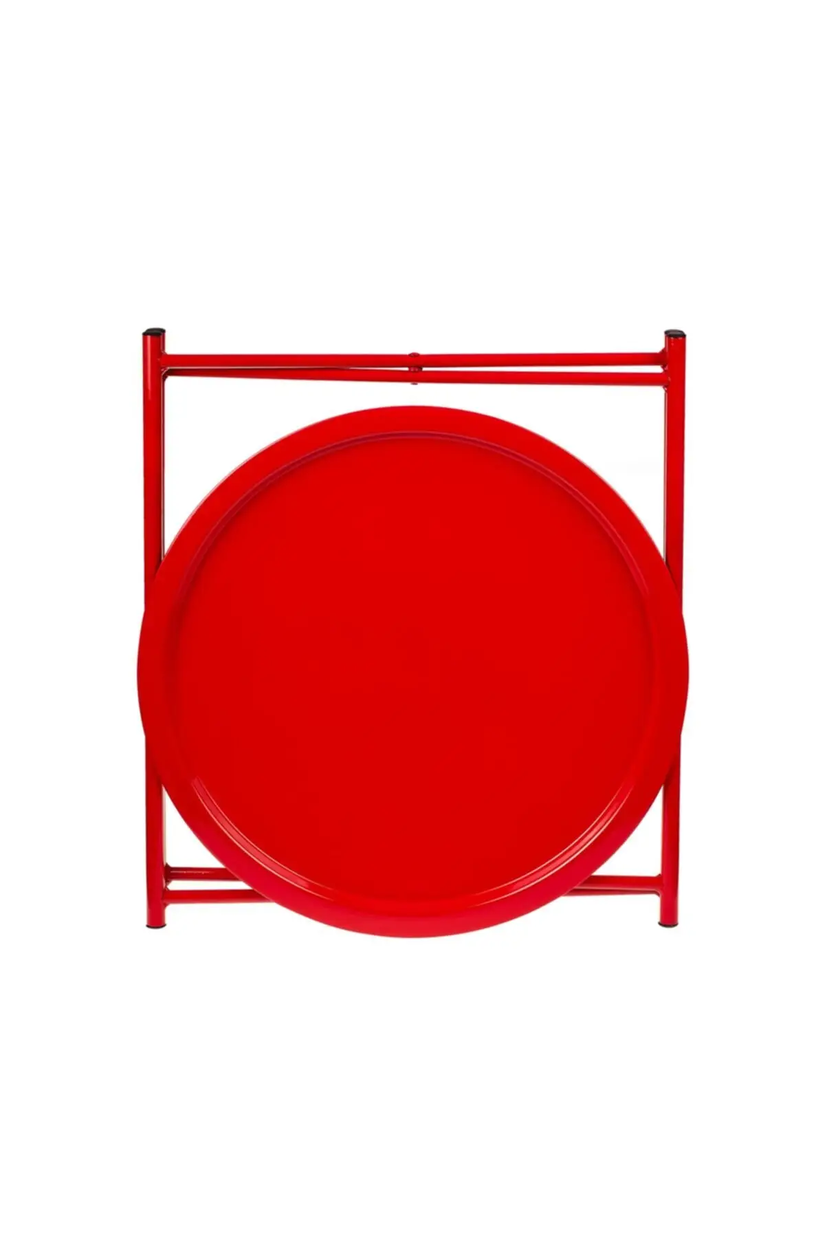 Red Foldable Metal Coffee Table