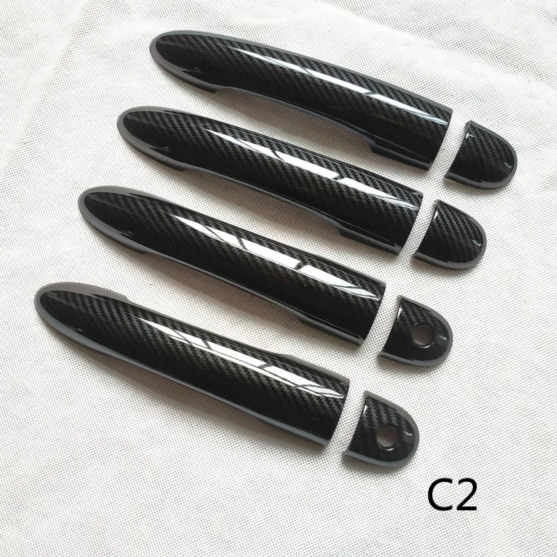 For Renault Megane 2 ii MK2 Accessories Door Handle Cover trim  handles covers plastic Imitation carbon fiber