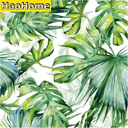Tropical Palm Leaf Peel and Stick Wallpaper Green Self-Adhesive Prepasted Thickened Waterproof Wallpaper Wall Mural for Decor