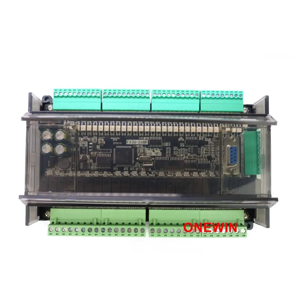 FX3U-56MR 56MT PLC industrial control board Programmable 32 Input 24 Output 6AD 2DA and RTC RS485 Modbus RTU communication