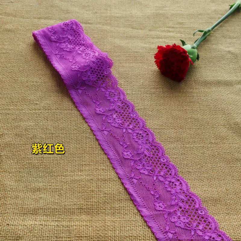 Кружевная юбка стрейч, черно-белая, синяя, ширина 5,5 см